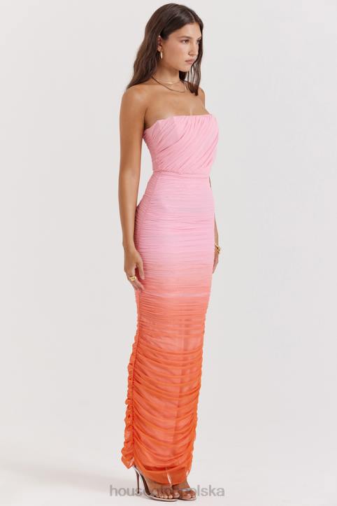 House of CB maxi sukienka ombre szafirowa modna elegancka