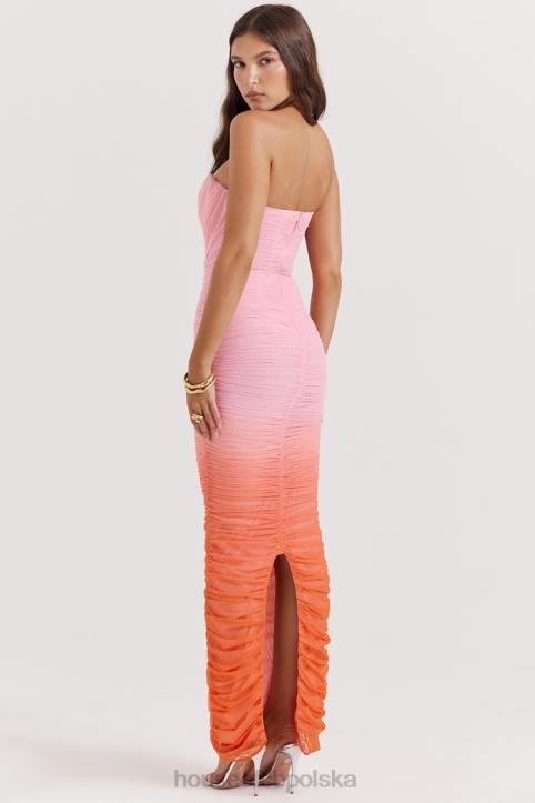 House of CB maxi sukienka ombre szafirowa modna elegancka
