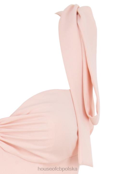 House of CB Sukienka midi Alicia pudrowy róż modna elegancka odzież