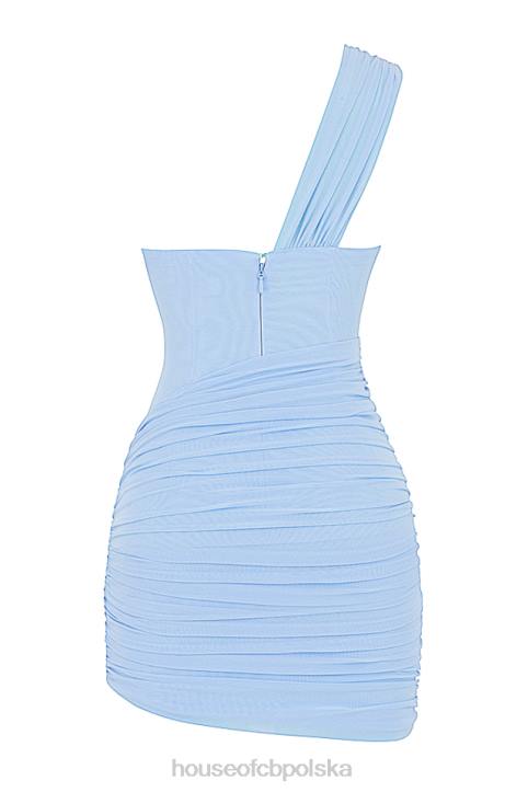 House of CB Niebieska Mini Sukienka z Wycięciami Clementine 2023