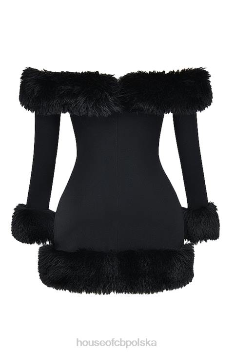House of CB Czarna Mini Sukienka Keilani Stylowy Elegancki Must Have