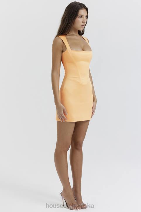 House of CB Enya Mini Sukienka Gorsetowa Morelowa Modna Odzież