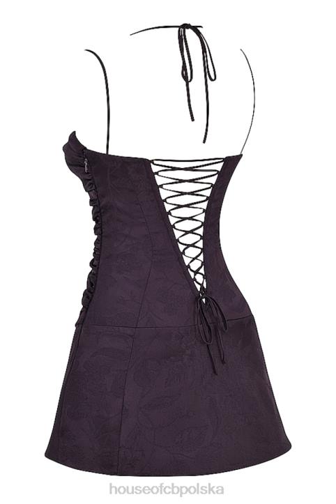 House of CB Mini Sukienka Gorsetowa Melia Nightshade Modna Odzież Kobieca