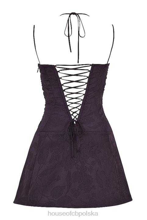 House of CB Mini Sukienka Gorsetowa Melia Nightshade Modna Odzież Kobieca