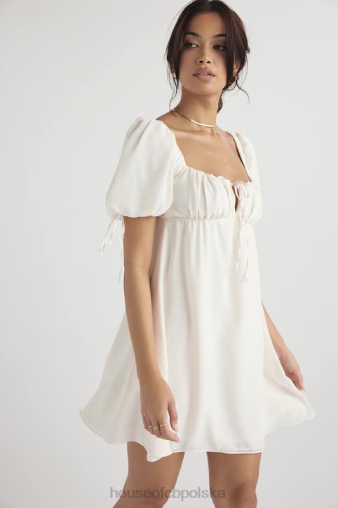 House of CB Sukienka Mini Żorżet Ivory Elegancja na Każdą Okazję