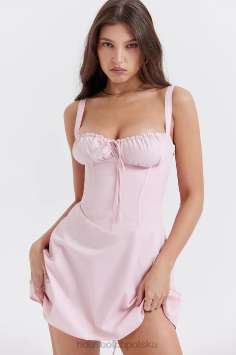 House of CB Różowa mini sukienka gorset Carlotta na każdą okazję