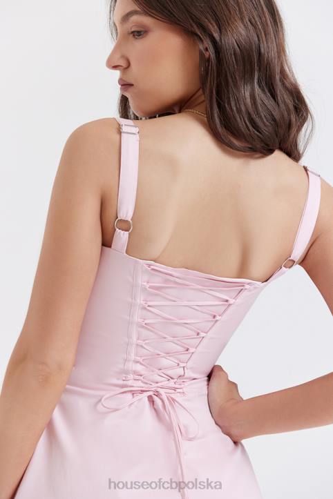 House of CB Różowa mini sukienka gorset Carlotta na każdą okazję