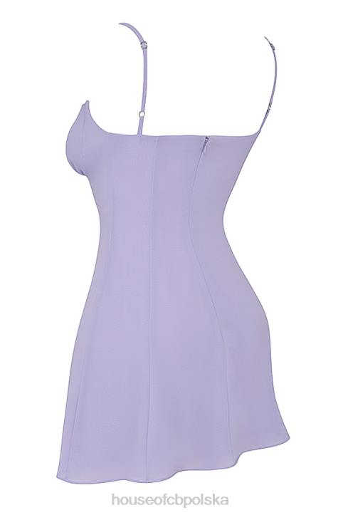 House of CB Sukienka Mini Christiana Lawendowa Stylowa Moda Damska