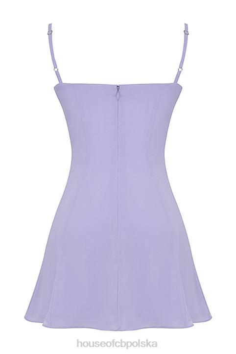 House of CB Sukienka Mini Christiana Lawendowa Stylowa Moda Damska