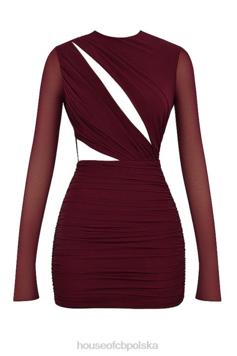 House of CB Sukienka mini Lucinda Mulberry Wycięcie Stylowa Modna Fashion