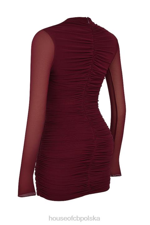 House of CB Sukienka mini Lucinda Mulberry Wycięcie Stylowa Modna Fashion