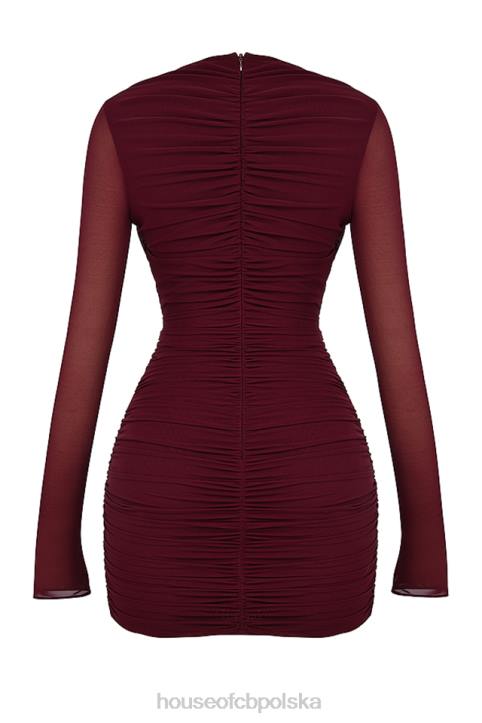House of CB Sukienka mini Lucinda Mulberry Wycięcie Stylowa Modna Fashion