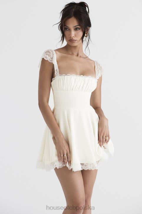 House of CB Sukienka mini kaia w kolorze kości słoniowej modna odzież damska