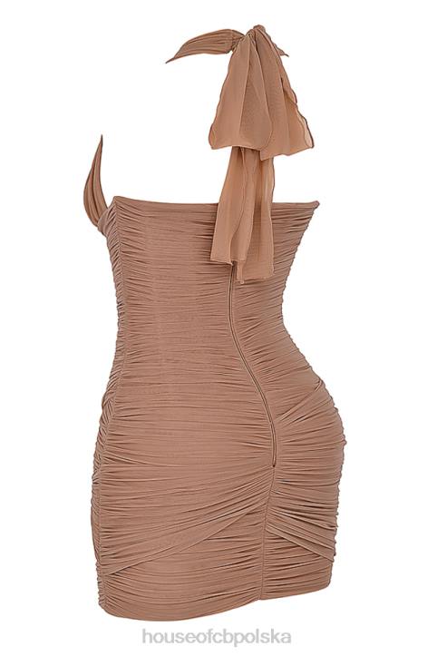 House of CB Sukienka mini laetitia orzechowa elegancja na każdą okazję