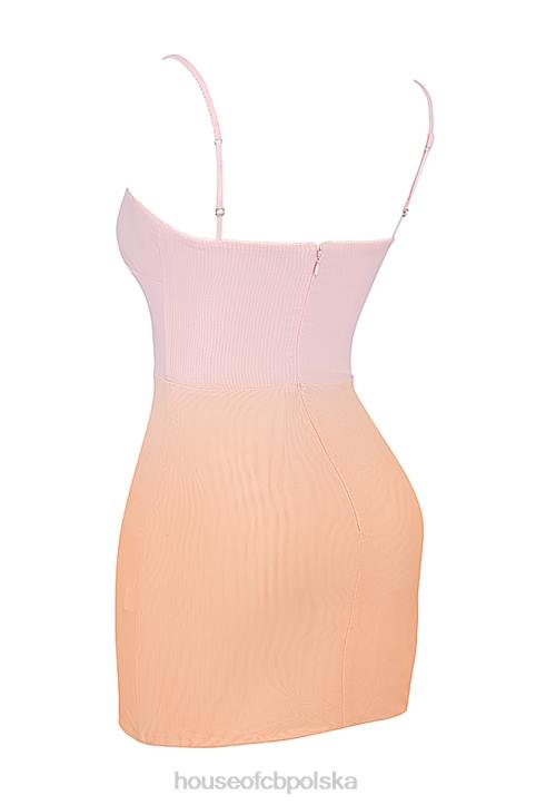 House of CB Mini Sukienka Deva Ombre Stylowa Moda