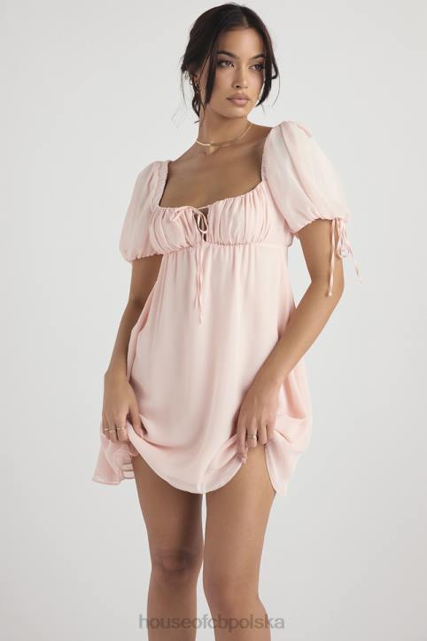 House of CB Sukienka mini różowy kwarc księżniczki modna odzież