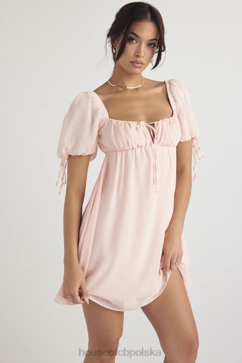 House of CB Sukienka mini różowy kwarc księżniczki modna odzież