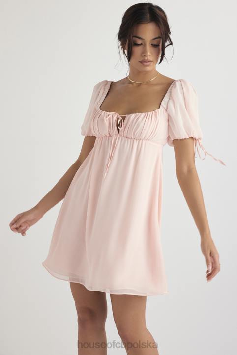 House of CB Sukienka mini różowy kwarc księżniczki modna odzież