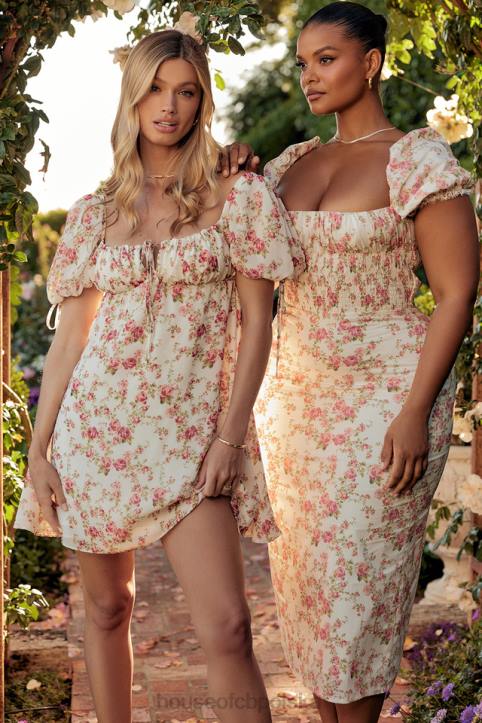 House of CB Sukienka mini księżniczki w róże różowa elegancja