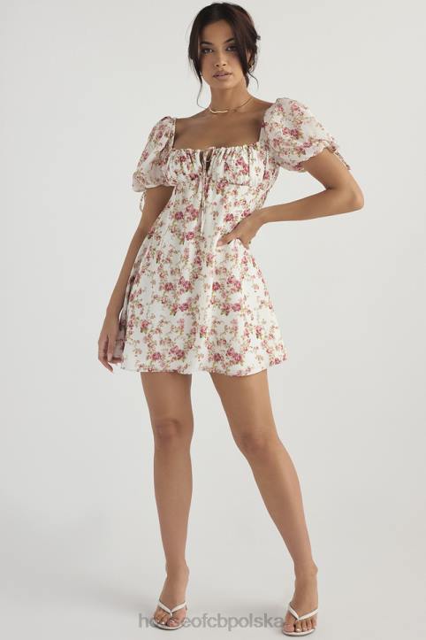 House of CB Sukienka mini księżniczki w róże różowa elegancja