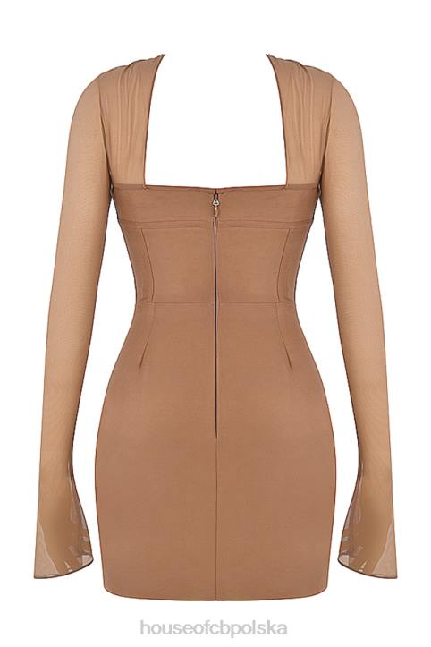 House of CB Mokka Mini Sukienka Gorset Mayara Stylowa Moda