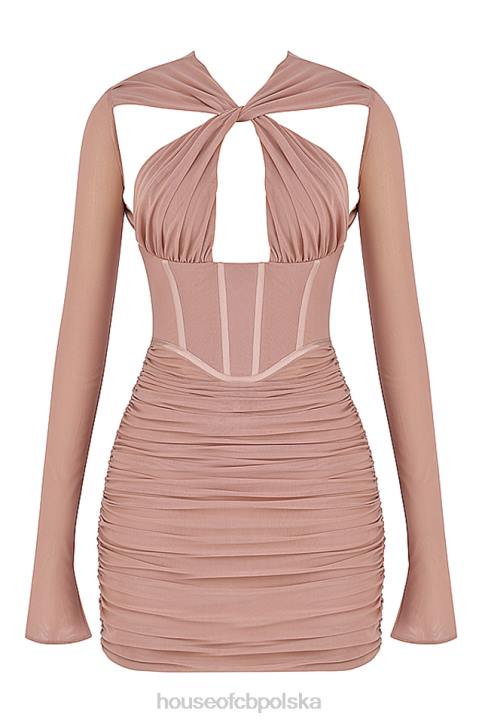 House of CB Różowa Mini Sukienka Gorsetowa Adanna 4PND460 Modna Odzież Kobieca