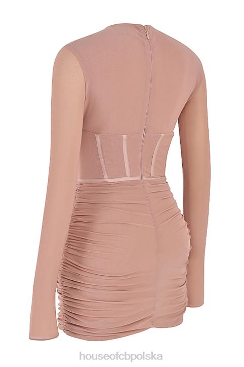 House of CB Różowa Mini Sukienka Gorsetowa Adanna 4PND460 Modna Odzież Kobieca