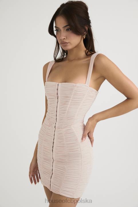 House of CB Sukienka mini z siateczką kryształowa Cat 4PND476 modna odzież na każdą okazję
