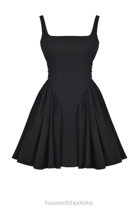 House of CB mini sukienka czarna kokardka stylowa moda