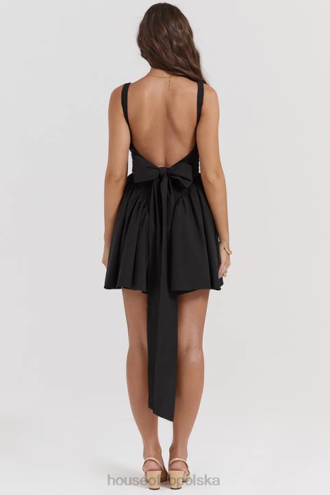 House of CB mini sukienka czarna kokardka stylowa moda