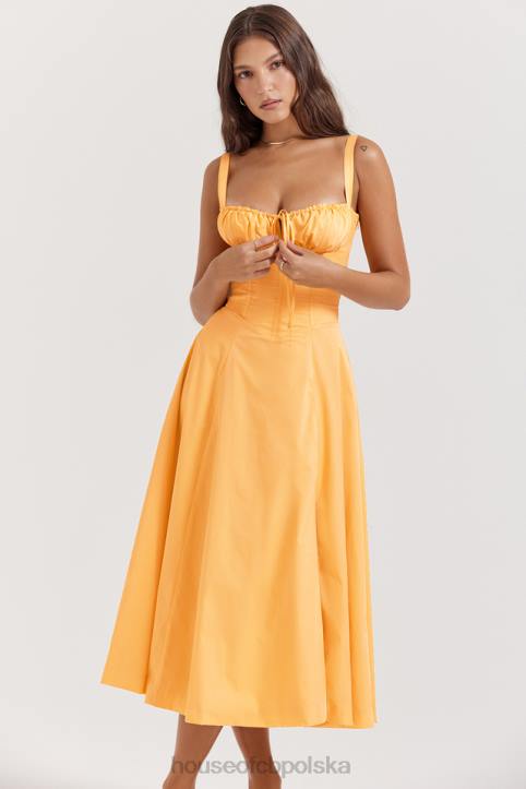 House of CB Sukienka Gorsetowa Carmen Mandarynka Trendy Moda