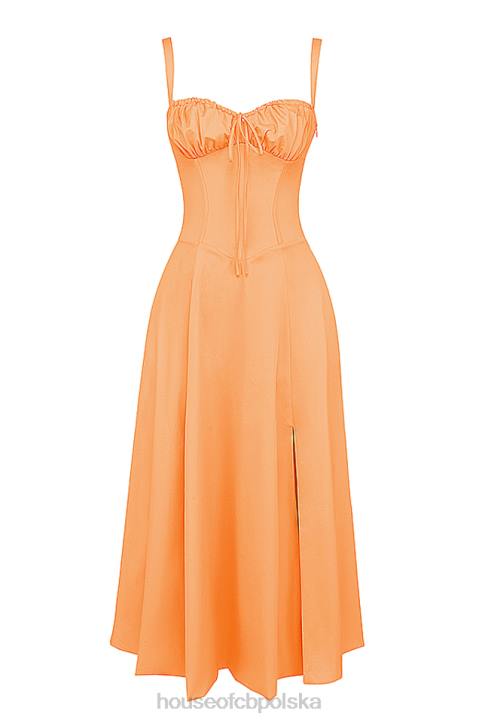 House of CB Sukienka Gorsetowa Carmen Mandarynka Trendy Moda