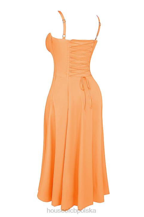 House of CB Sukienka Gorsetowa Carmen Mandarynka Trendy Moda