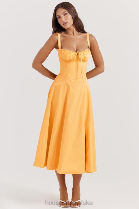 House of CB Sukienka Gorsetowa Carmen Mandarynka Trendy Moda