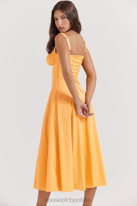 House of CB Sukienka Gorsetowa Carmen Mandarynka Trendy Moda
