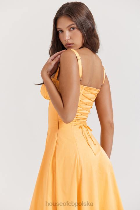 House of CB Sukienka Gorsetowa Carmen Mandarynka Trendy Moda