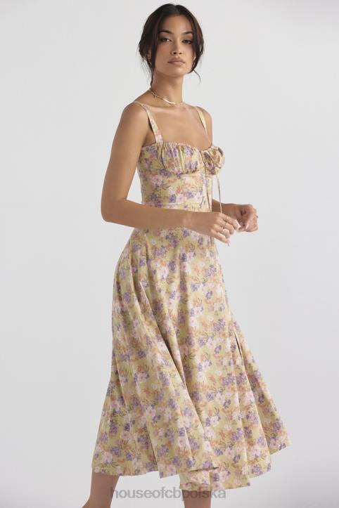 House of CB Sukienka Carmen w Piwonie Różowa Gorsetowa Elegancka Odzież