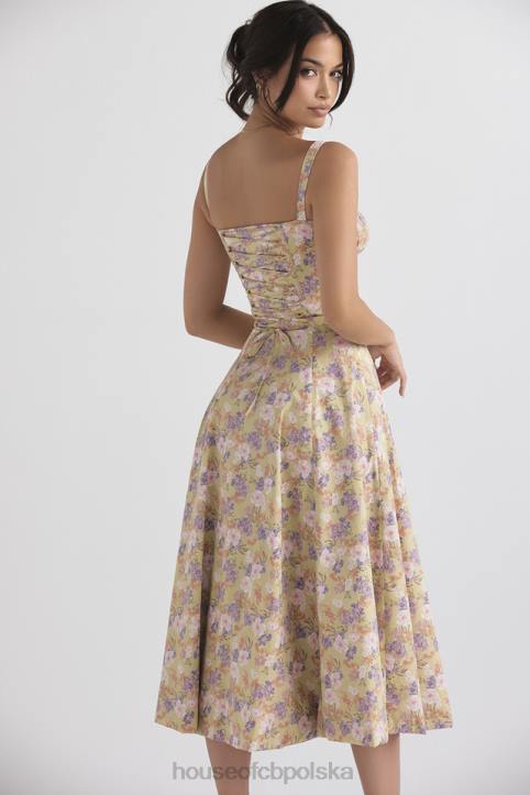 House of CB Sukienka Carmen w Piwonie Różowa Gorsetowa Elegancka Odzież