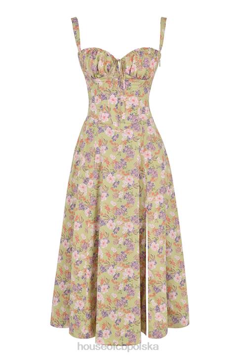 House of CB Sukienka Carmen w Piwonie Różowa Gorsetowa Elegancka Odzież