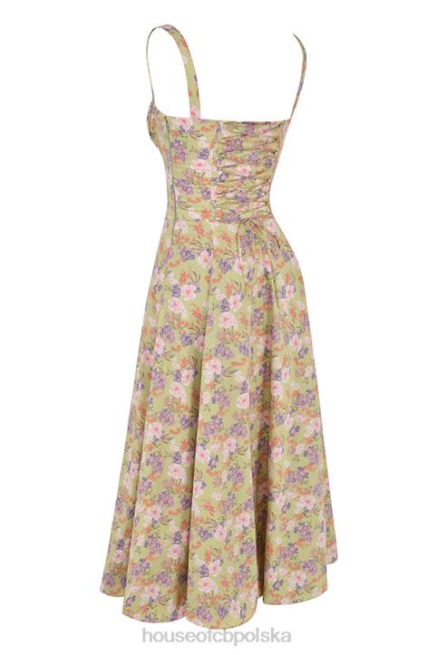House of CB Sukienka Carmen w Piwonie Różowa Gorsetowa Elegancka Odzież