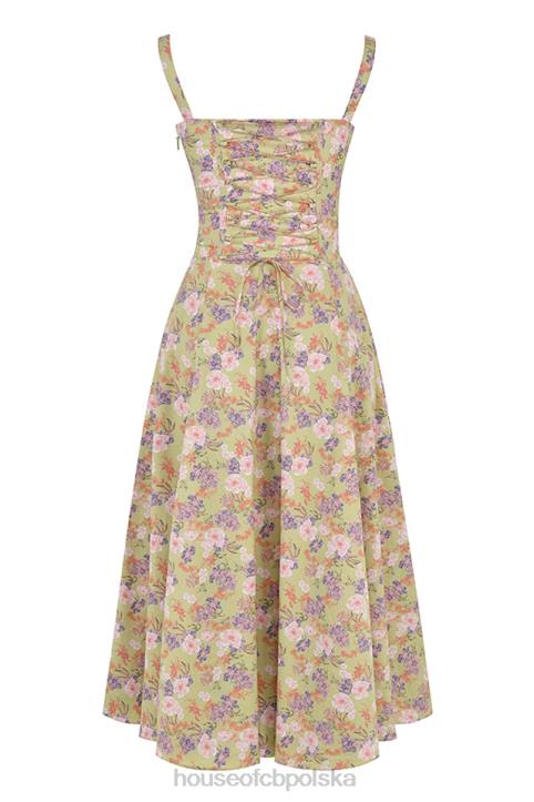 House of CB Sukienka Carmen w Piwonie Różowa Gorsetowa Elegancka Odzież