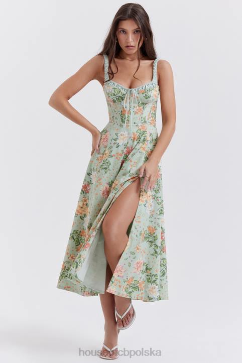 House of CB Sabrina sukienka gorsetowa jasny jadeit stylowa odzież damska
