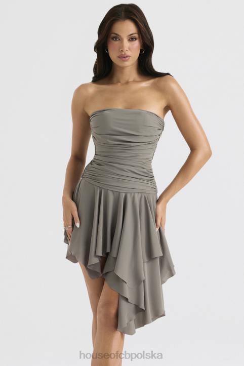 House of CB Asymetryczna sukienka Valeria Smoke Stylowa Moda Damska