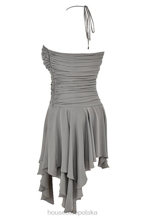 House of CB Asymetryczna sukienka Valeria Smoke Stylowa Moda Damska