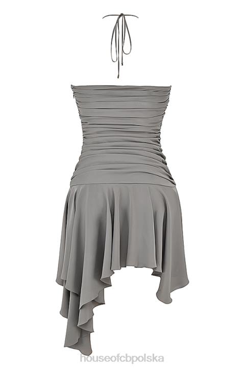 House of CB Asymetryczna sukienka Valeria Smoke Stylowa Moda Damska
