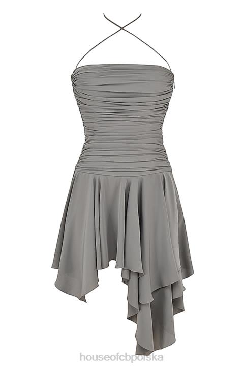 House of CB Asymetryczna sukienka Valeria Smoke Stylowa Moda Damska