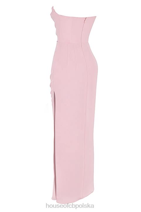 House of CB Różowa Suknia Bez Ramiączek Adrienne Z Kwarcu Stylowa Elegancja