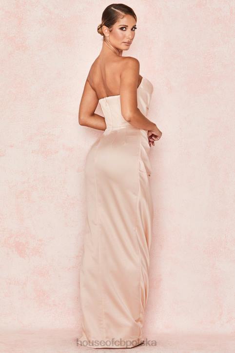 House of CB Satynowa Suknia Bez Ramiączek Adrienne Szampańska Elegancja