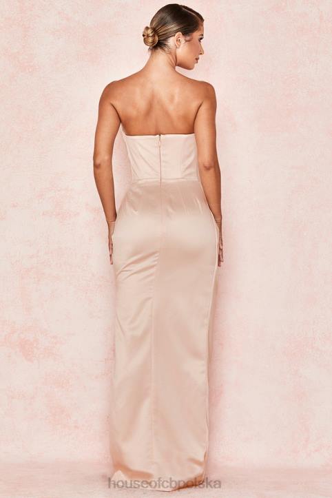 House of CB Satynowa Suknia Bez Ramiączek Adrienne Szampańska Elegancja