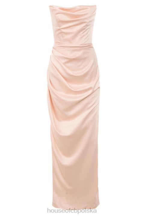 House of CB Satynowa Suknia Bez Ramiączek Adrienne Szampańska Elegancja